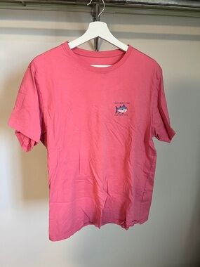 Pink Southern Tide Graphic Pocket-Print Tee